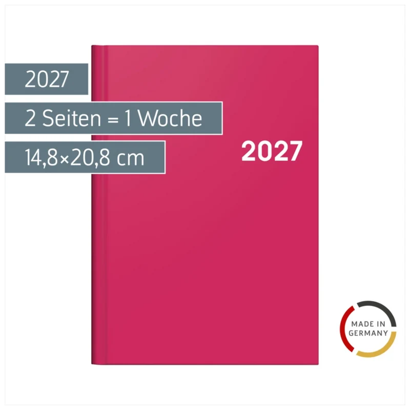 BRUNNEN Colour Line Buchkalender A5 2027 Pink