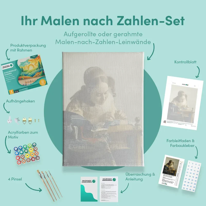 Malen nach Zahlen Die Spitzenklöpplerin