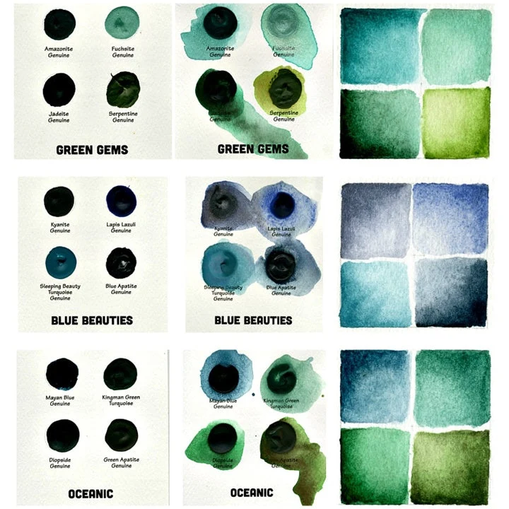 DANIEL SMITH Watercolor Dot Cards MINERAL MARVELS