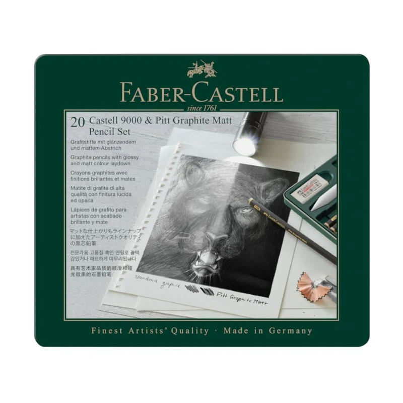 Castell 9000 & Pitt Graphite Matt Pencil set