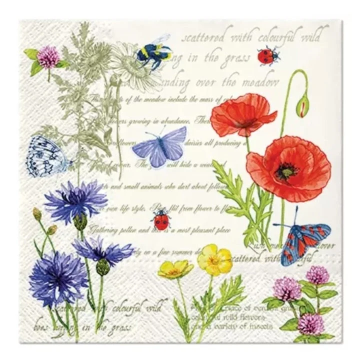 Vintage Summer Decoupage Napkins - 1 pc