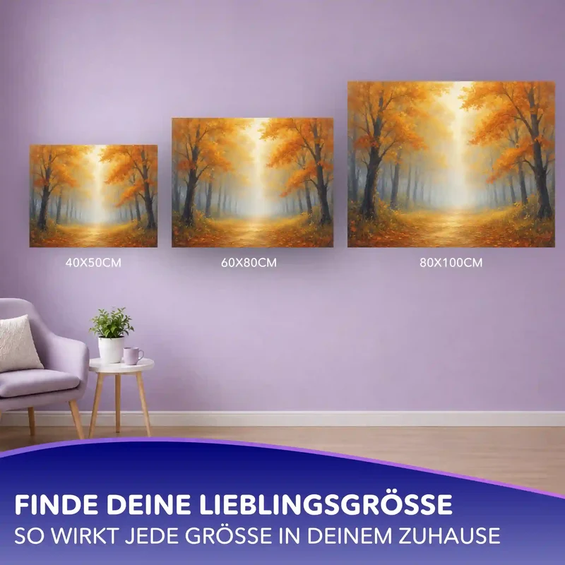 Malen nach Zahlen - Licht im Nebel