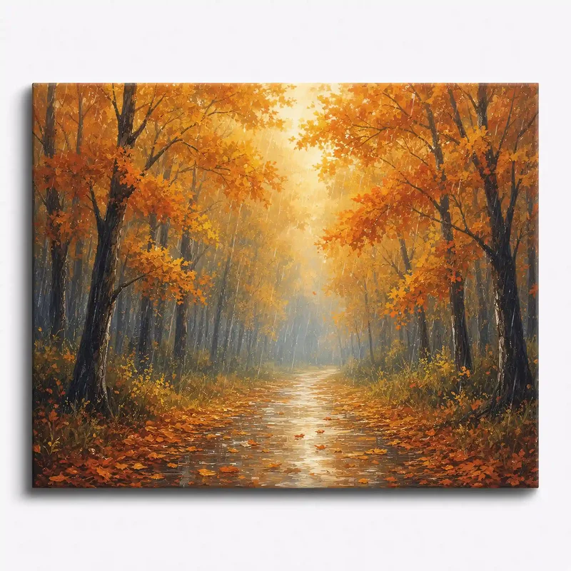 Malen nach Zahlen - Herbstlicher Pfad