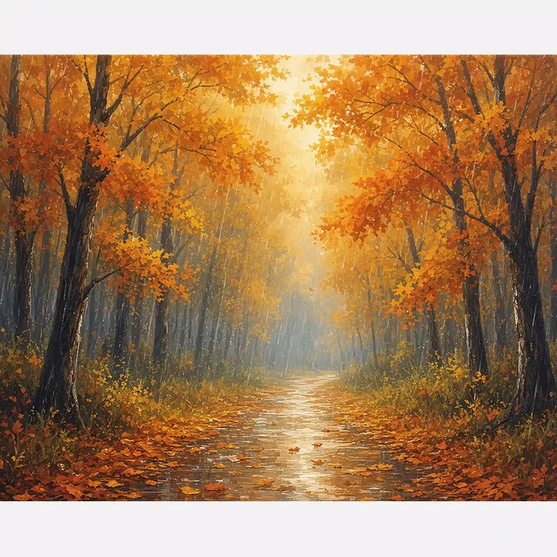 Malen nach Zahlen - Herbstlicher Pfad