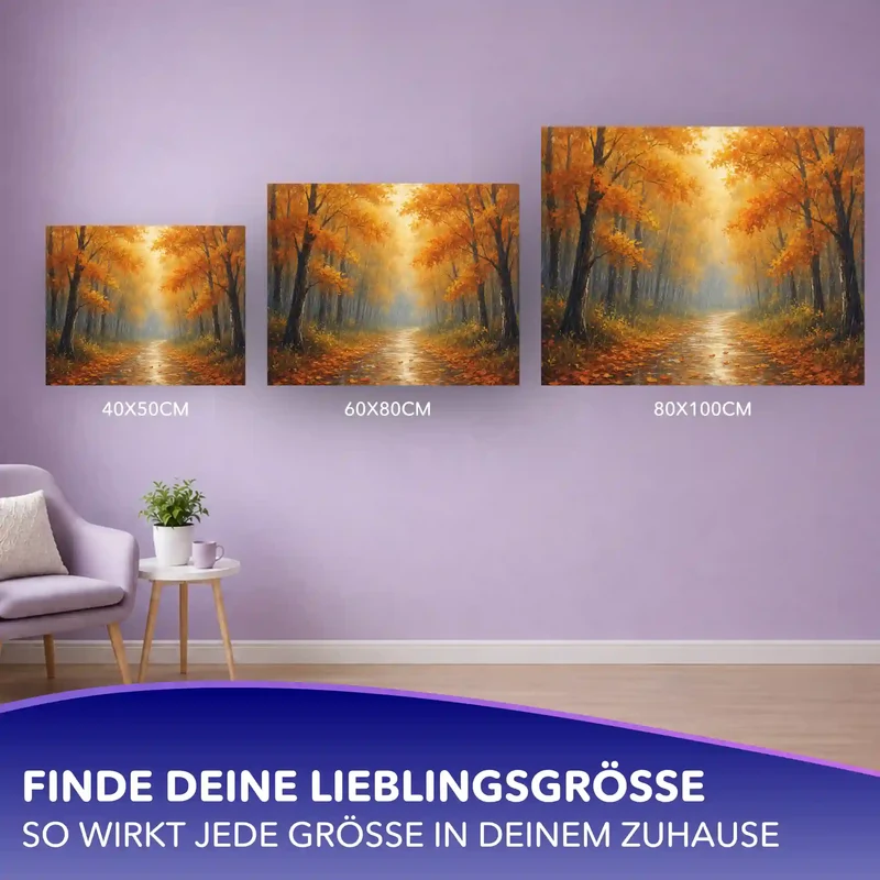Malen nach Zahlen - Herbstlicher Pfad