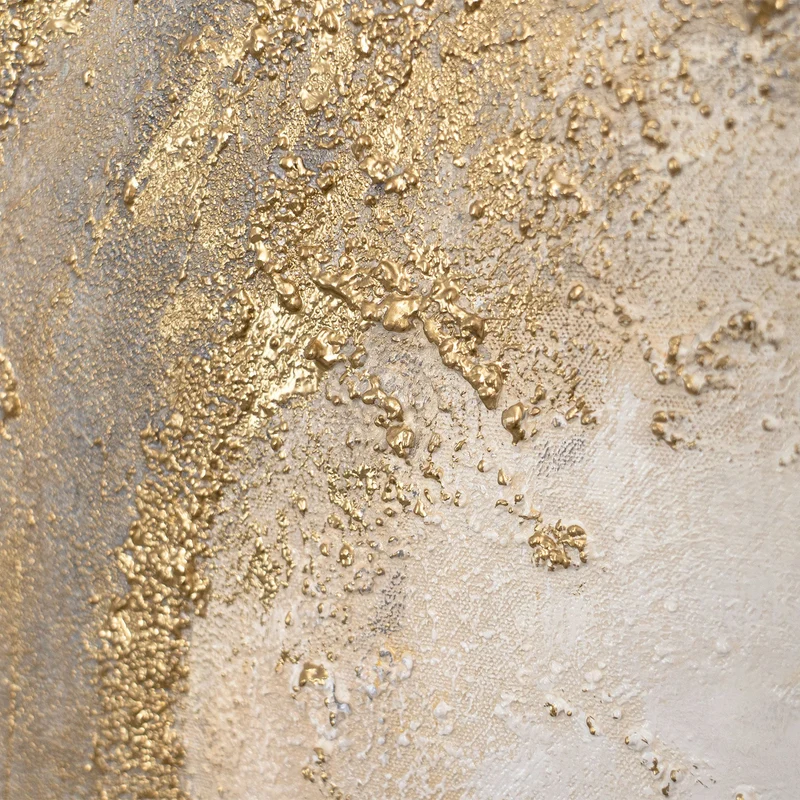 „Goldene Aura" – Figuratives Goldgemälde Frau handgemalt mit Rahmen, 60x40 cm