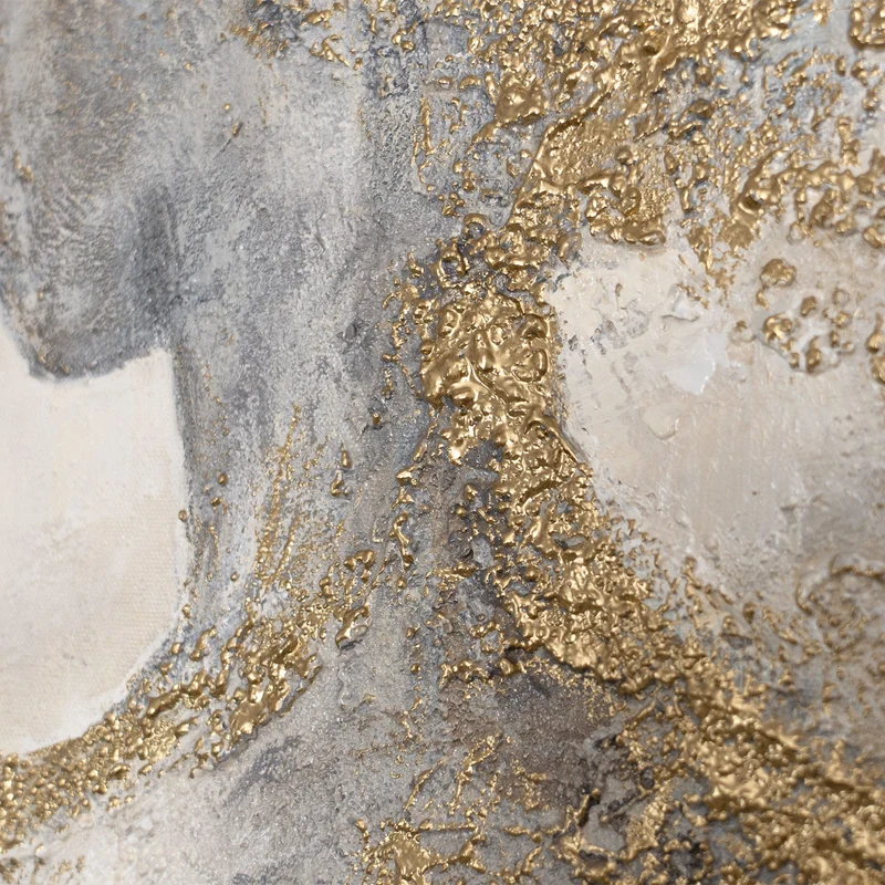 „Goldene Aura" – Figuratives Goldgemälde Frau handgemalt mit Rahmen, 60x40 cm