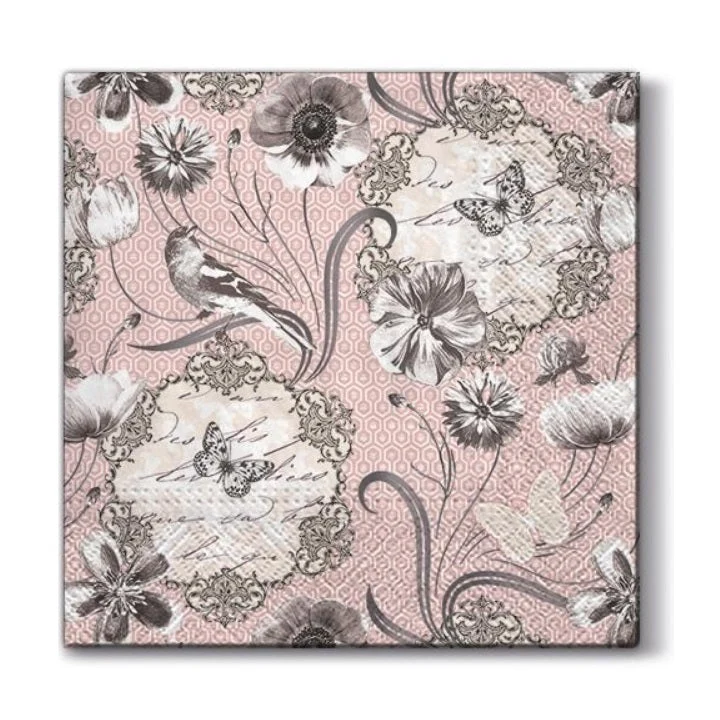 Decoupage Napkins - Victorian Flowers - 1 pc