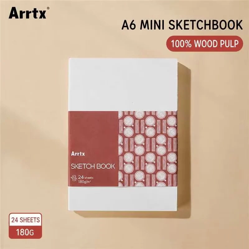 Arrtx Sketchbook A6 180g 24 Sheets White Paper Perfect Binding