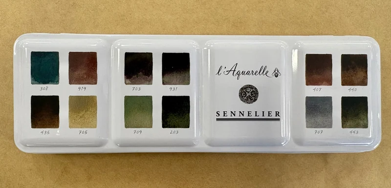 Sennelier Artist Quality Watercolour 12 Half Pans