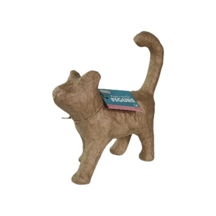 Paper Mache Decoration - Cat, 14 cm
