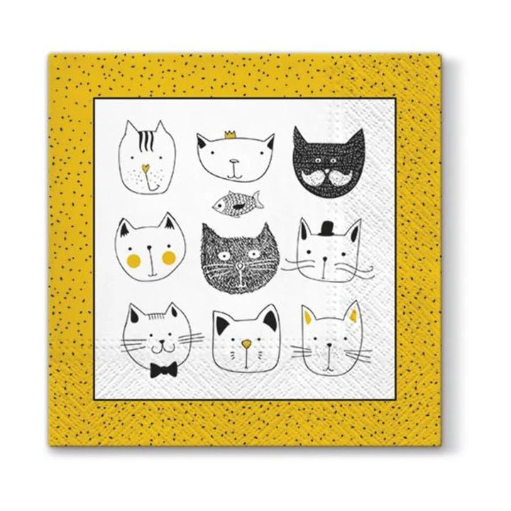 Decoupage Napkins - Funny Cats - 1 pc