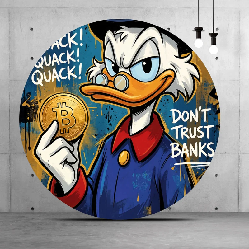 Aluminiumbild Do not trust Banks Kreis