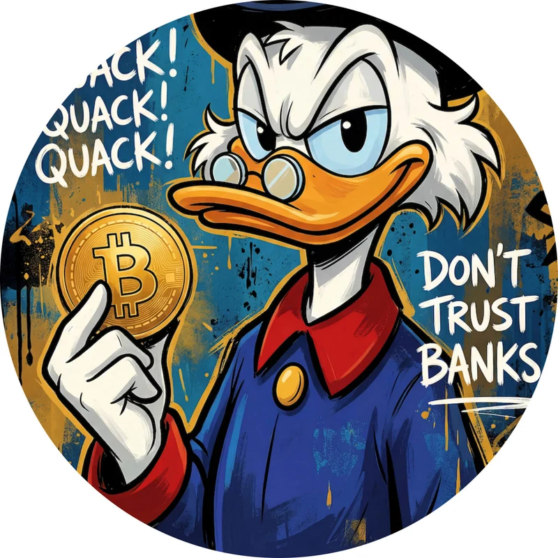Aluminiumbild Do not trust Banks Kreis