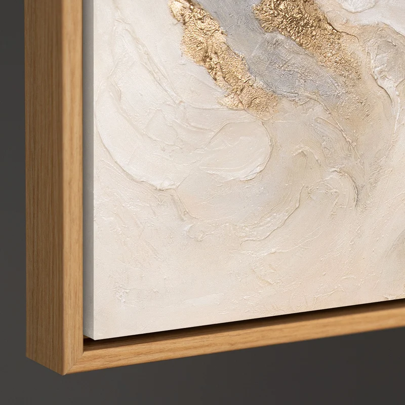 Handgemaltes Strömungsbild „Strahlende Ströme" – 60x40 cm mit Rahmen