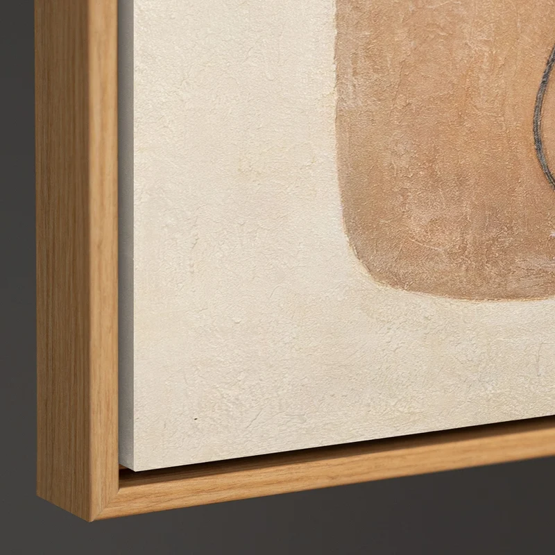 Handgemaltes minimalistisches Gemälde „Ausgewogenheit der Kontraste" – 60x40 cm mit Rahmen