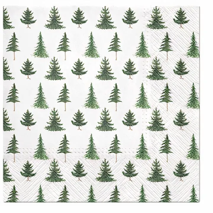 Decoupage Napkins, Christmas Trees in the Forest, 1 pc