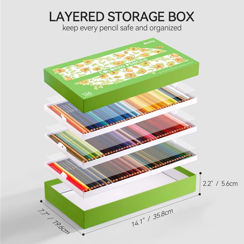 ARRTX 126 Colored Pencils Artist Grade New Edition (2026)