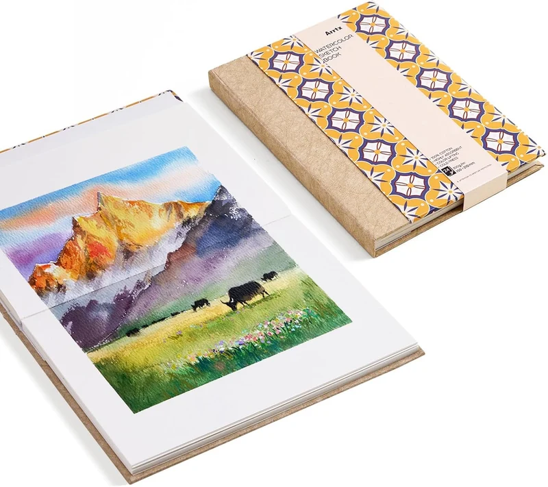 Arrtx Watercolor Sketchbook 8.27x5.98'' 100% Cotton Paper