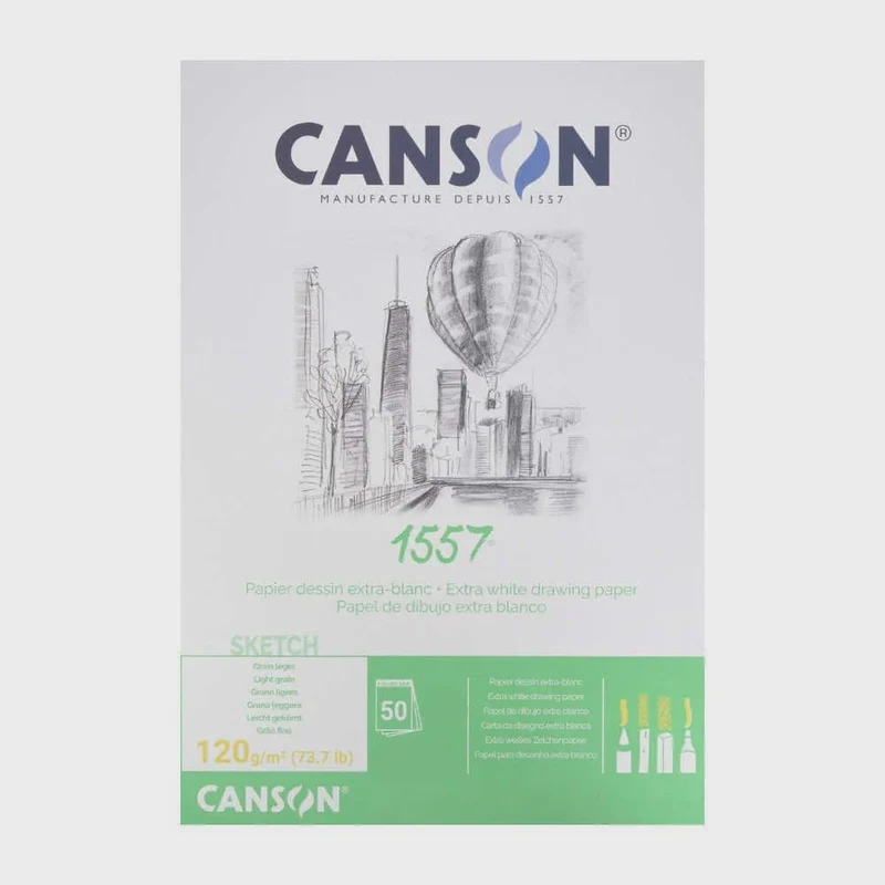 Canson 1557Extra White Drawing PaperA4 120GSM 50SH