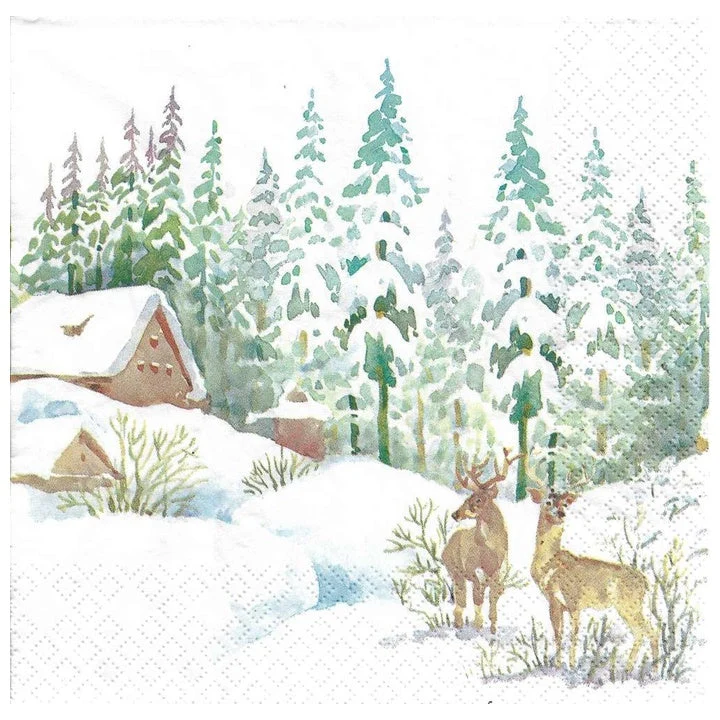 Decoupage Napkins Winter Scene - 1 pc