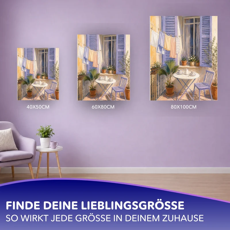 Malen nach Zahlen - Morgenlicht in Lavendel