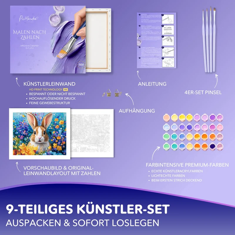 Malen nach Zahlen - Kleiner Frühlingsbote