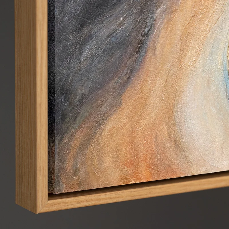 Handgemaltes Strömungsgemälde „Vergehen der Zeit" – 60x40 cm mit Rahmen
