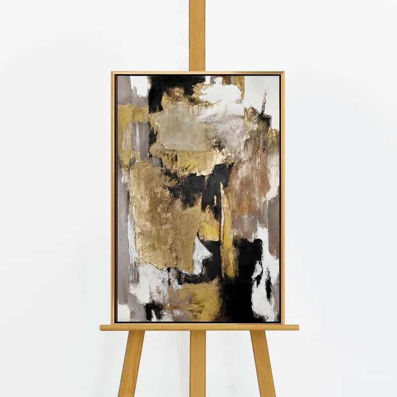 Moderne Kunst "Goldene Fragmente" mit Rahmen berühmte Gemälde