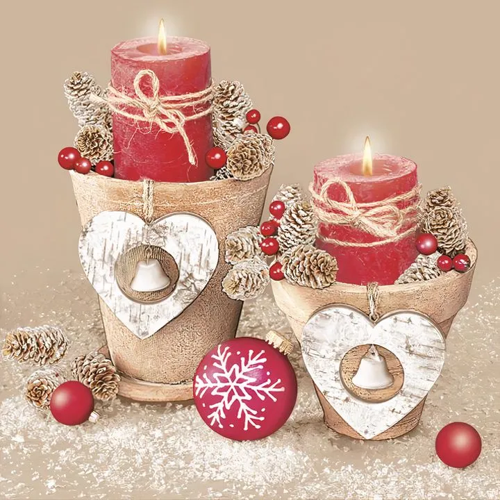 Christmas Candle Magic Decoupage Napkins - 1 pc