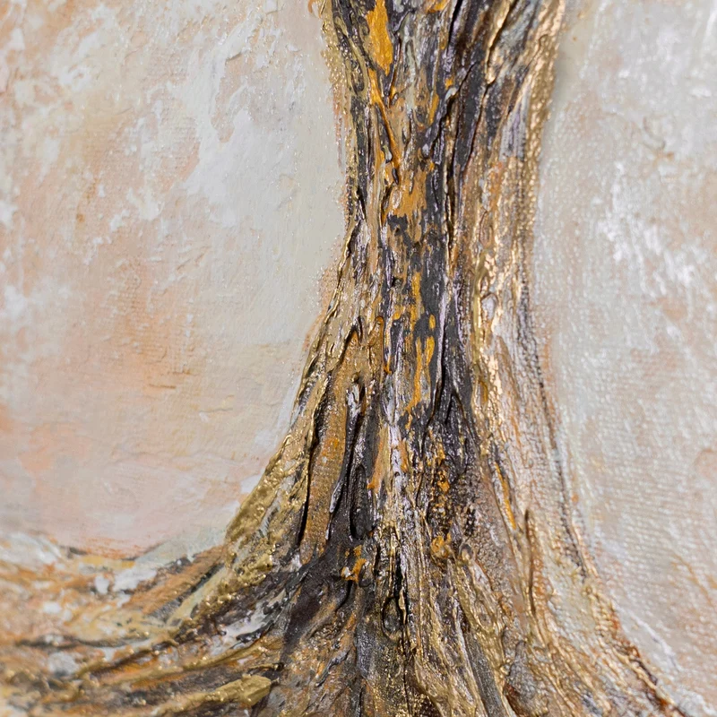 „Baum des Lichts" – Handgemaltes Lebensbaum Gemälde mit Rahmen, 50x70 cm