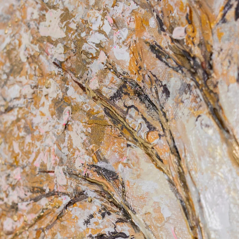 „Baum des Lichts" – Handgemaltes Lebensbaum Gemälde mit Rahmen, 50x70 cm