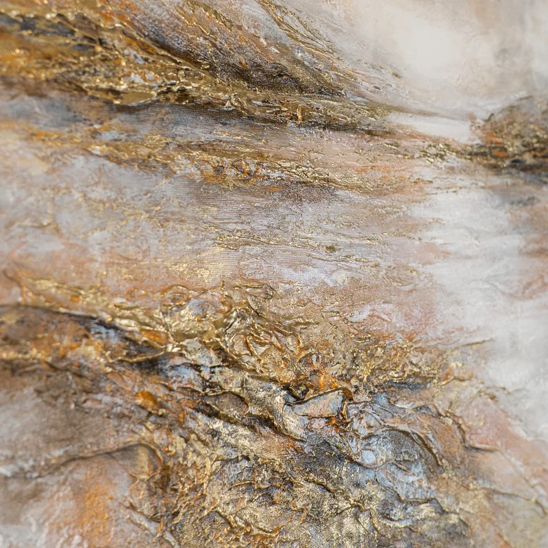 „Helles See" – Atmosphärisches Seengemälde handgemalt mit Rahmen, 50x70 cm