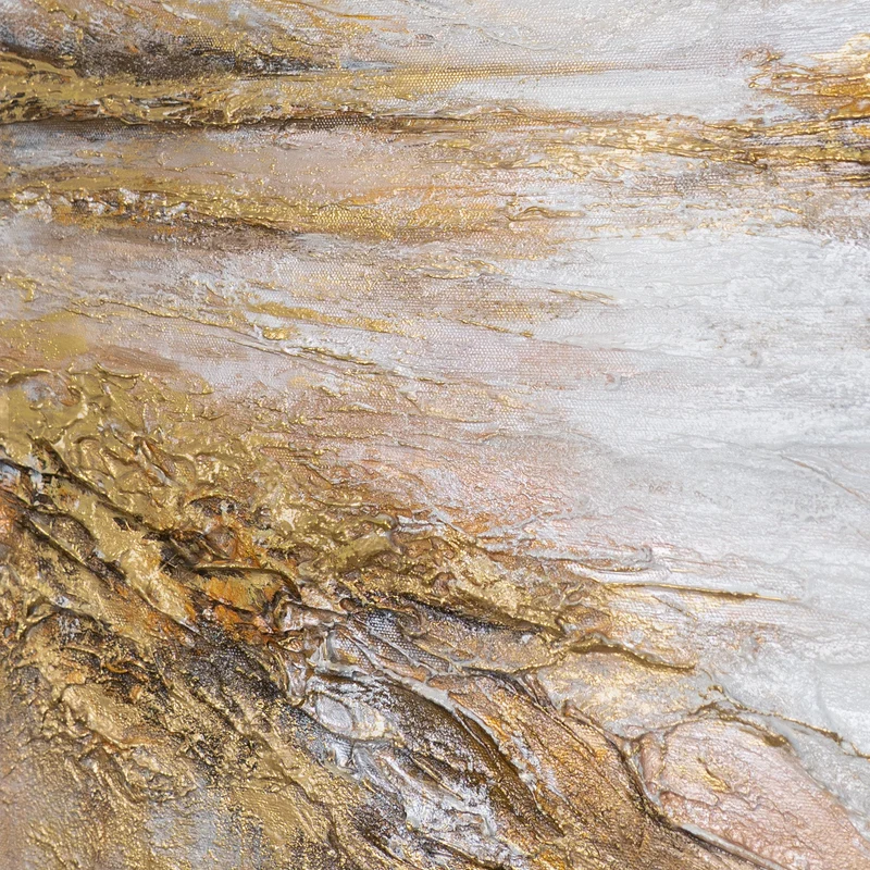„Helles See" – Atmosphärisches Seengemälde handgemalt mit Rahmen, 50x70 cm