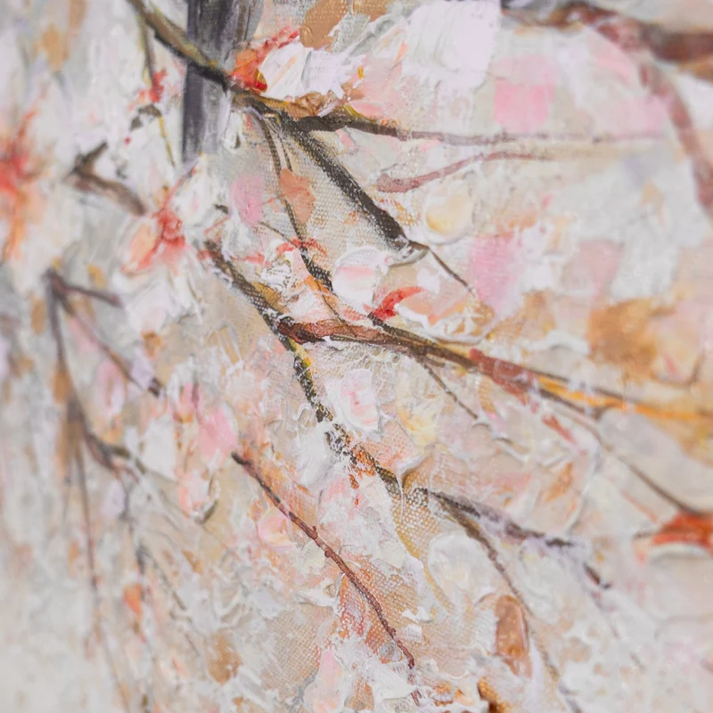 „Zarte Vögel" – Romantisches Tiergemälde handgemalt mit Rahmen, 50x70 cm