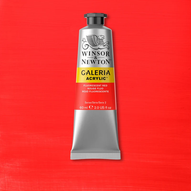 Winsor and Newton - Galeria Acrylic Colour - 60ml - Fluorescent Red