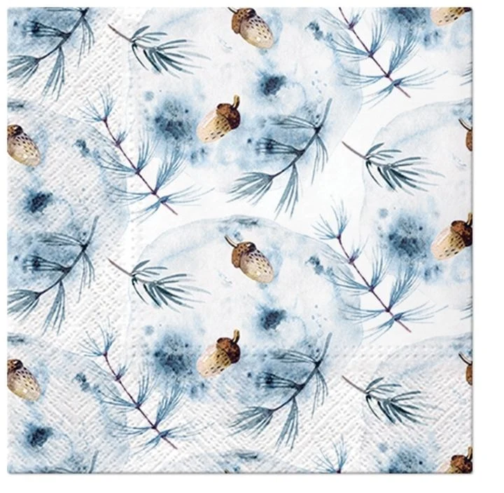 Winter Acorns Decoupage Napkins - 1 pc