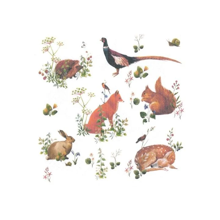 Decoupage Napkins - Wild Forest Animals - 1 pc