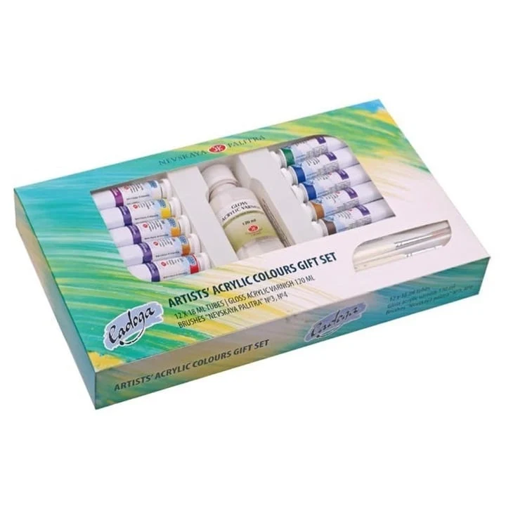 Ladoga Gift Set of Acrylic Paints, 15-Piece