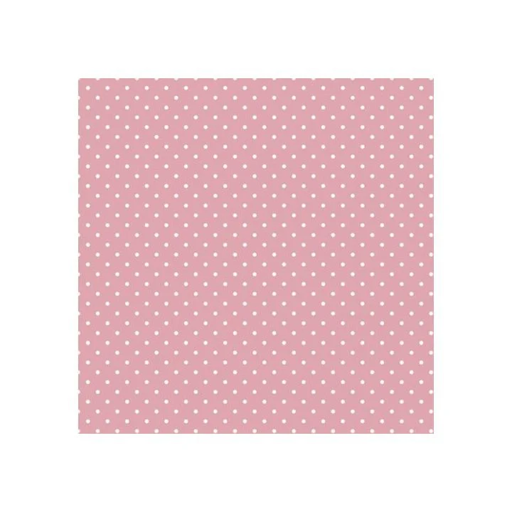 Decoupage Napkins - White Dots on Pink - 1 pc