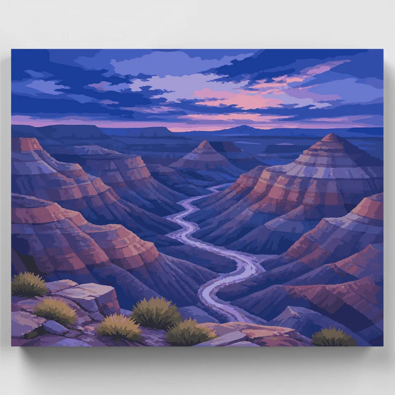 Blue Hour Canyon - Paint by Numbers Kit