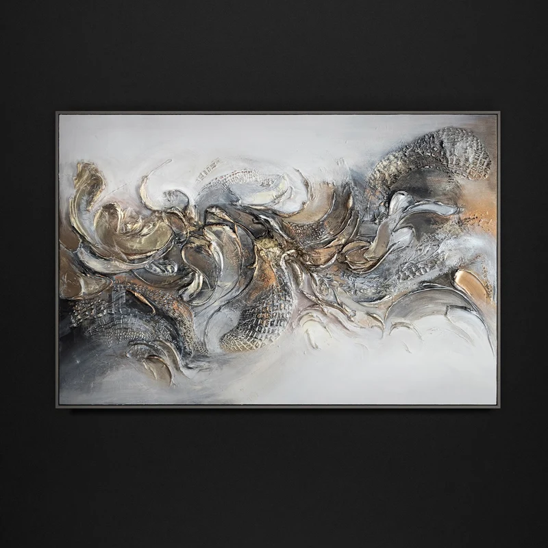 Acrylbild mit Rahmen handgemalte "Melodie II“