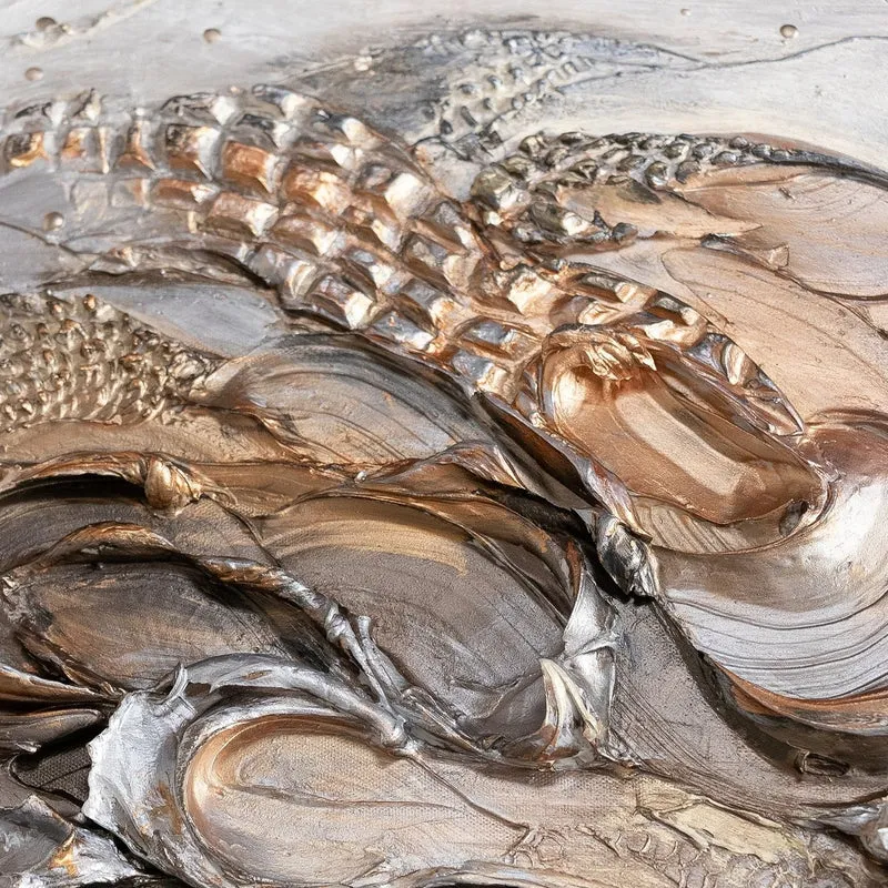 Wohnzimmer acrylbilder mit Rahmen, abstrakt modern "Anmut II"