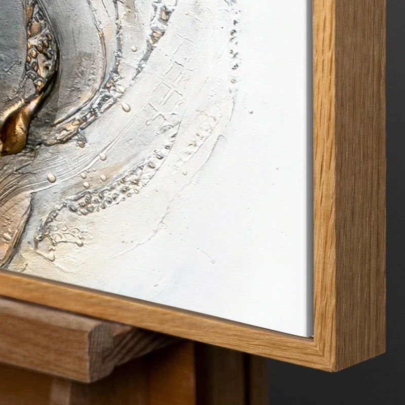 Wohnzimmer acrylbilder mit Rahmen, abstrakt modern "Anmut II"