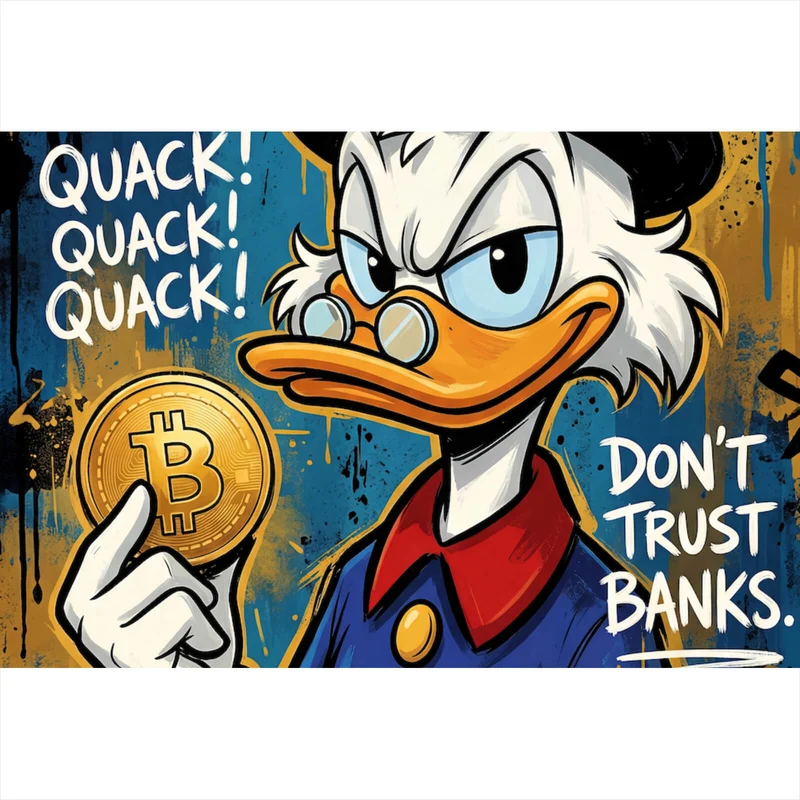 Leinwandbild Do not trust Banks Querformat