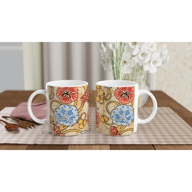 Keramiktasse Geranie