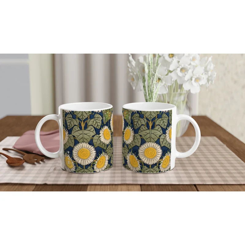 Keramiktasse Sonnenblumen
