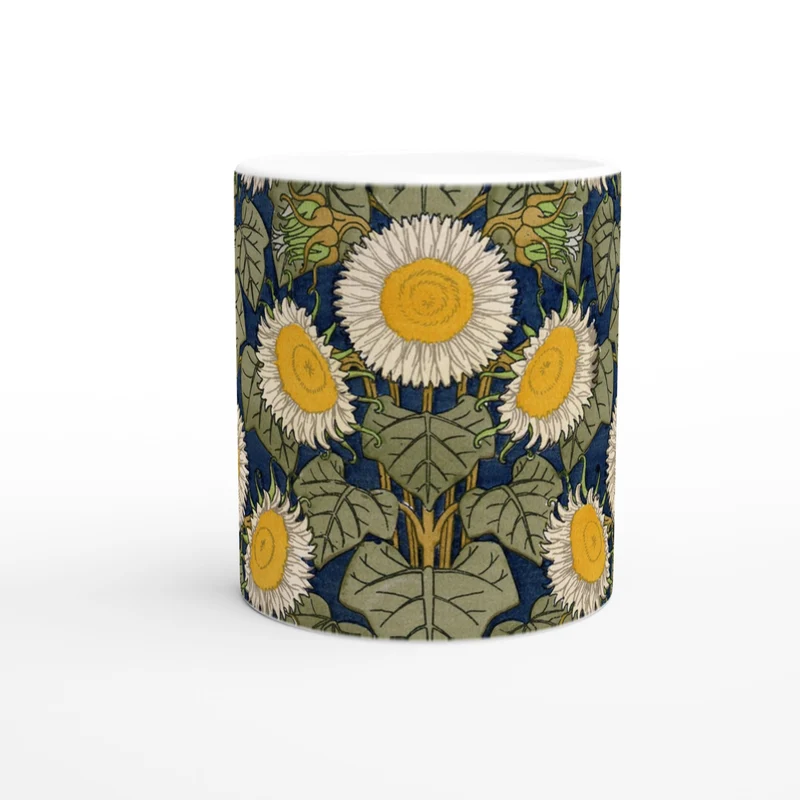 Keramiktasse Sonnenblumen