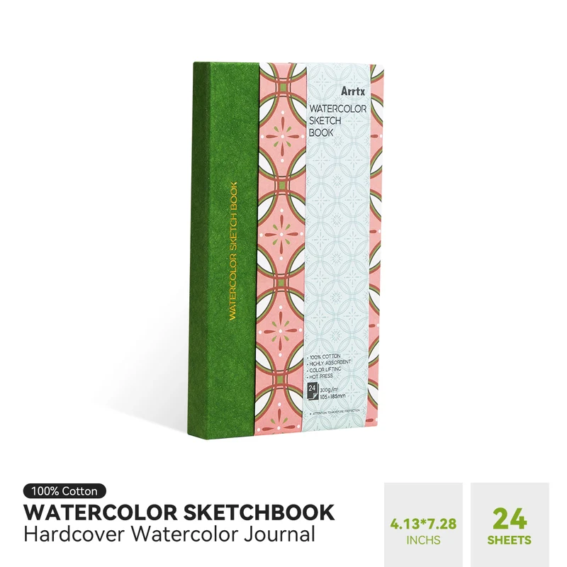 Arrtx Watercolor Sketchbook 4.13"x7.28" Artist Paper Journal