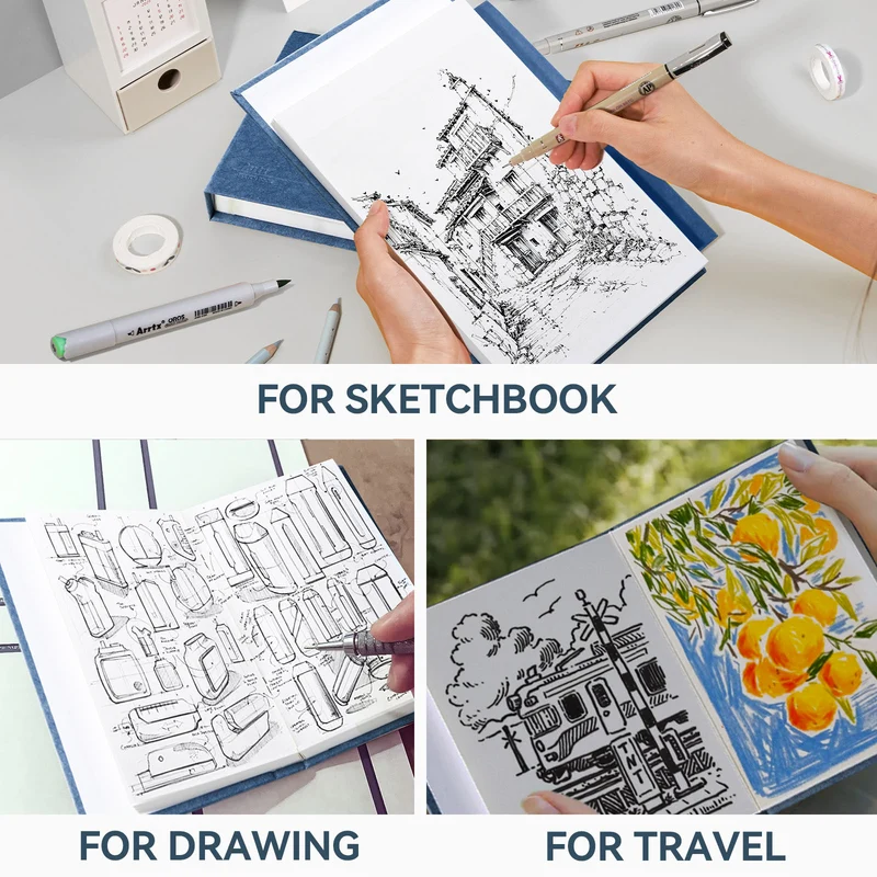 Arrtx Sketchbook A6 Artists Hardcover Drawing Paper